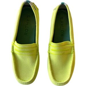 Rothy’s Limon Lime Green The Driver Loafers - Size 9.5